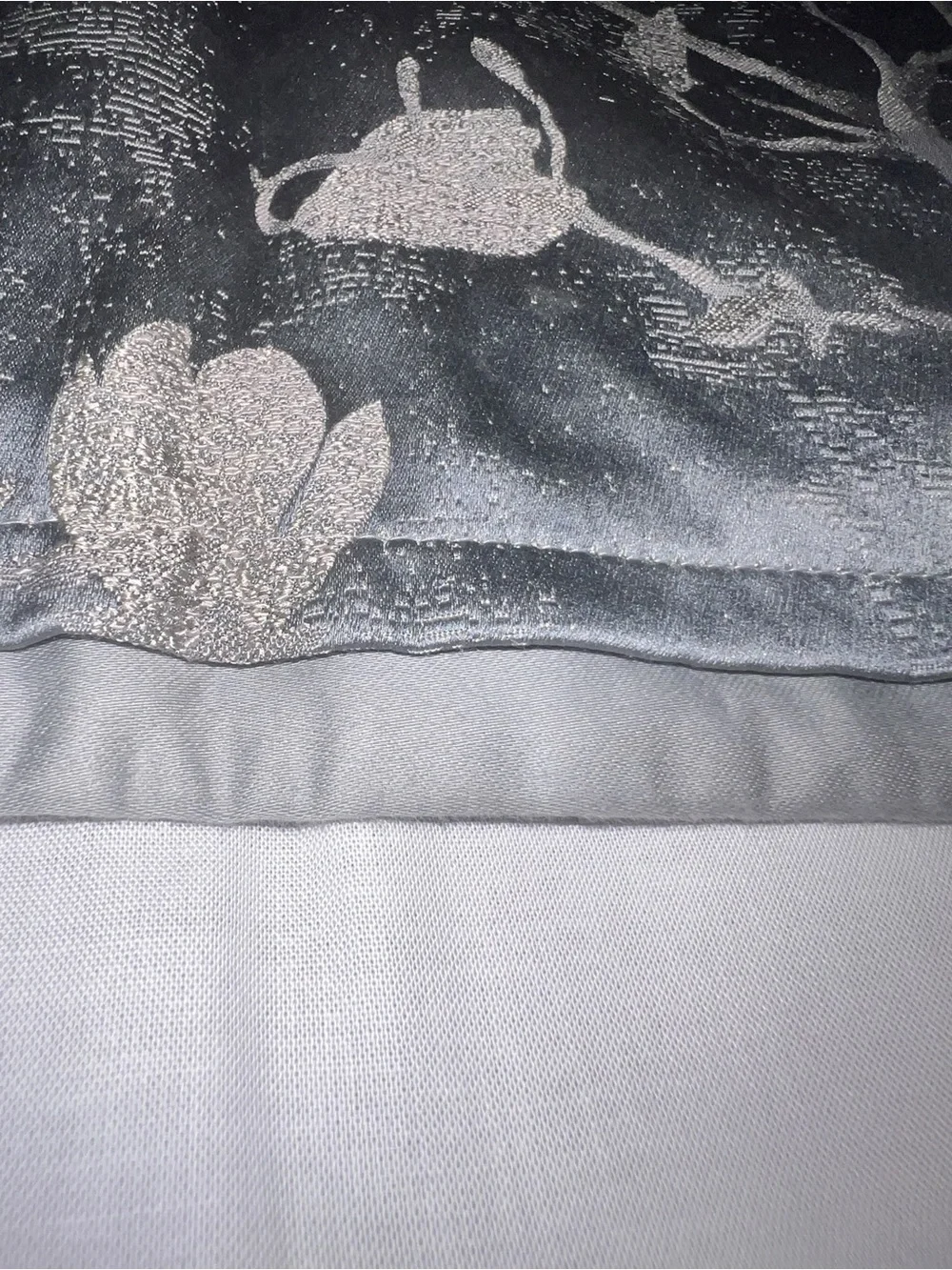 Hotel Collection King Pillow Shams Set of 2 Charcoal Gray Floral Damask